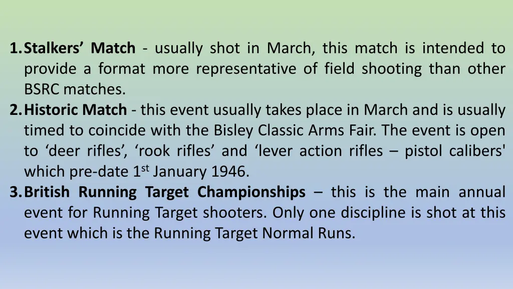 1 stalkers match usually shot in march this match