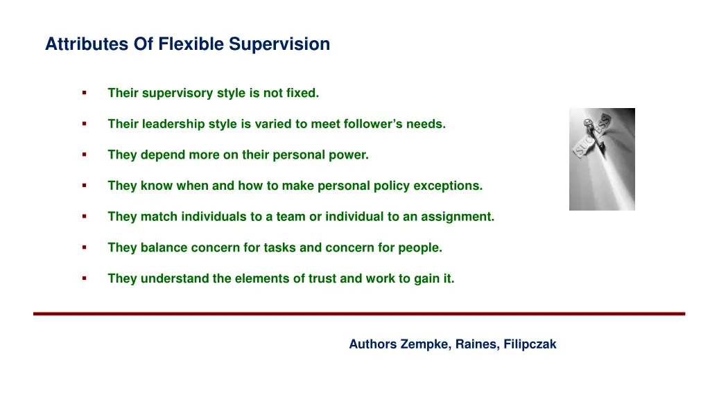 attributes of flexible supervision