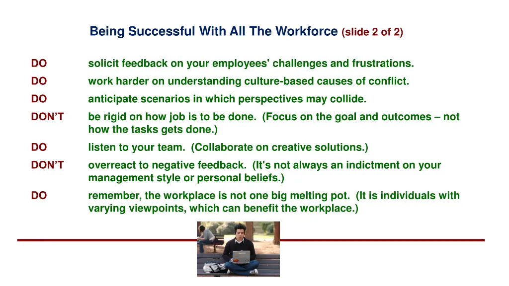 being successful with all the workforce slide