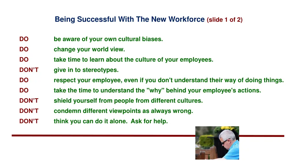 being successful with the new workforce slide