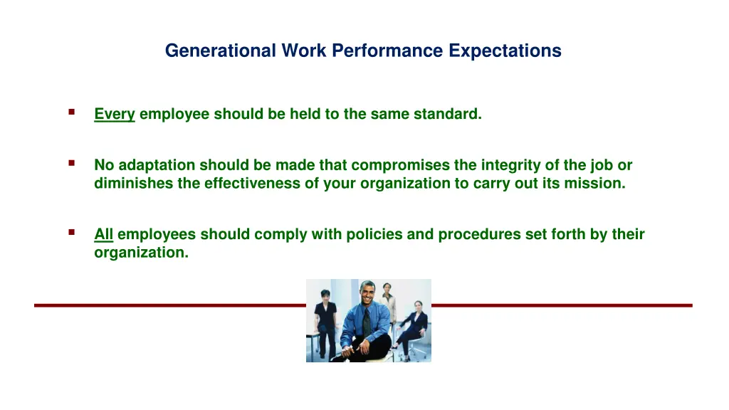 generational work performance expectations