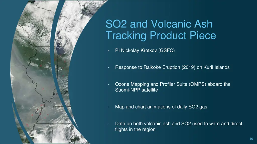 so2 and volcanic ash tracking product piece