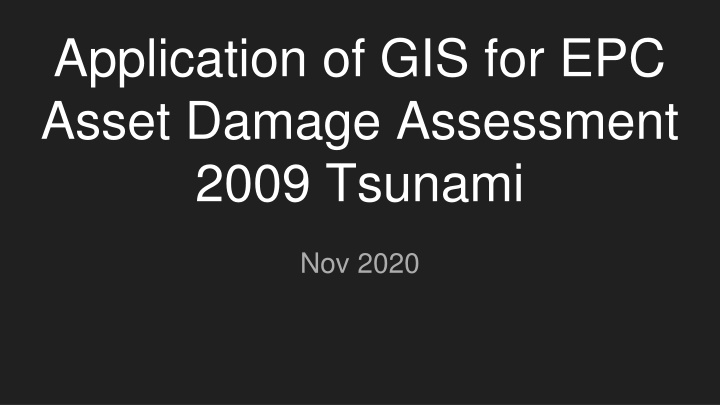 application of gis for epc asset damage