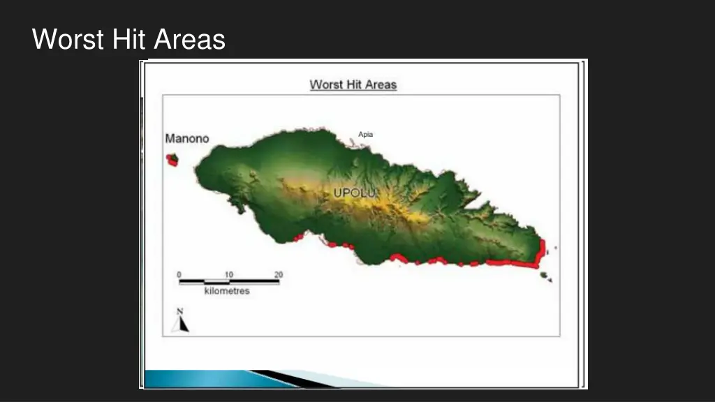 worst hit areas