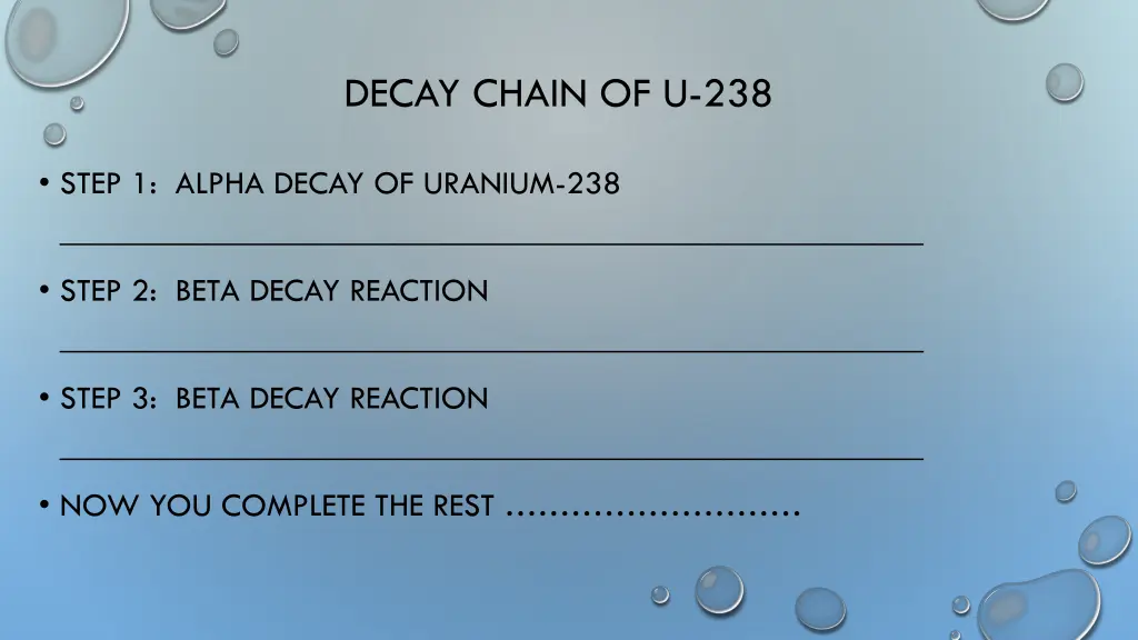 decay chain of u 238