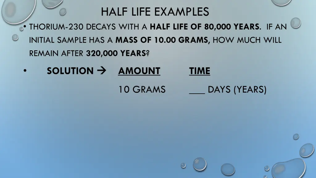 half life examples 2