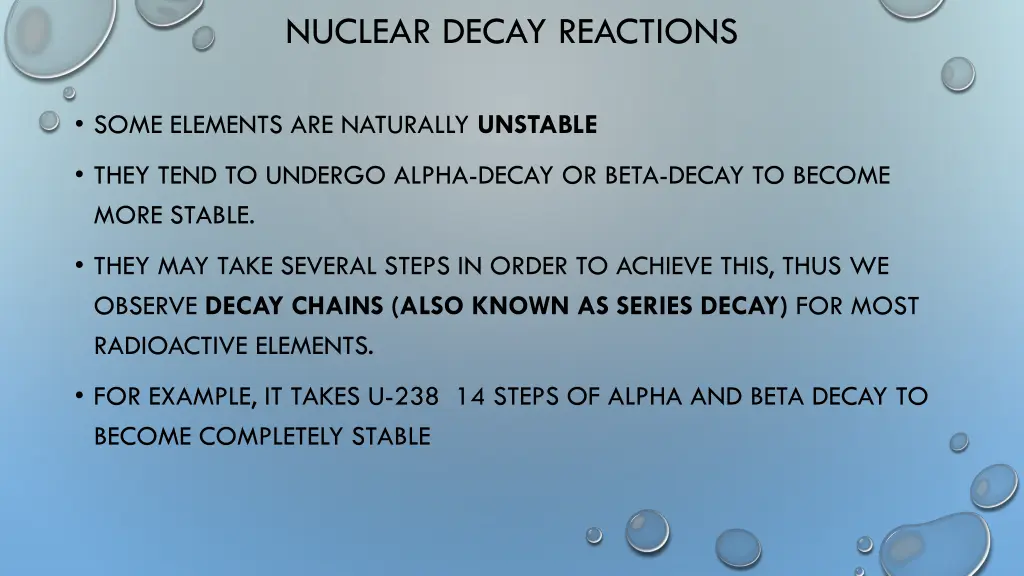 nuclear decay reactions