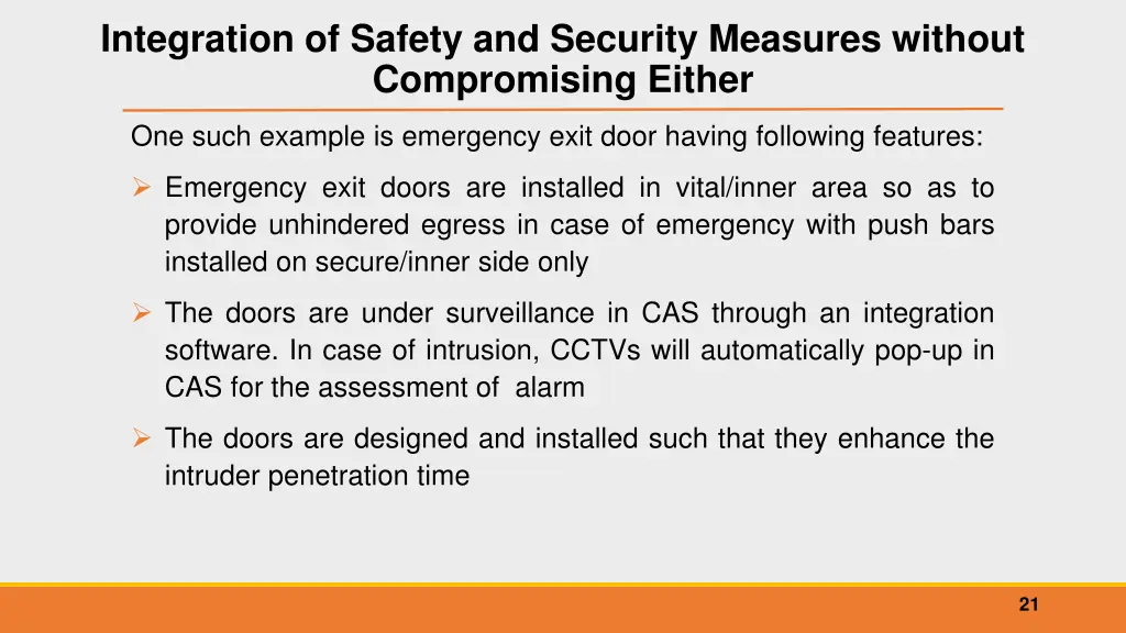 integration of safety and security measures