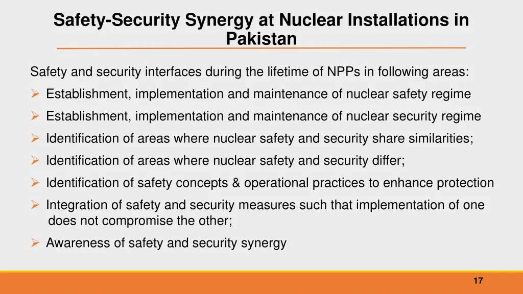 safety security synergy at nuclear installations