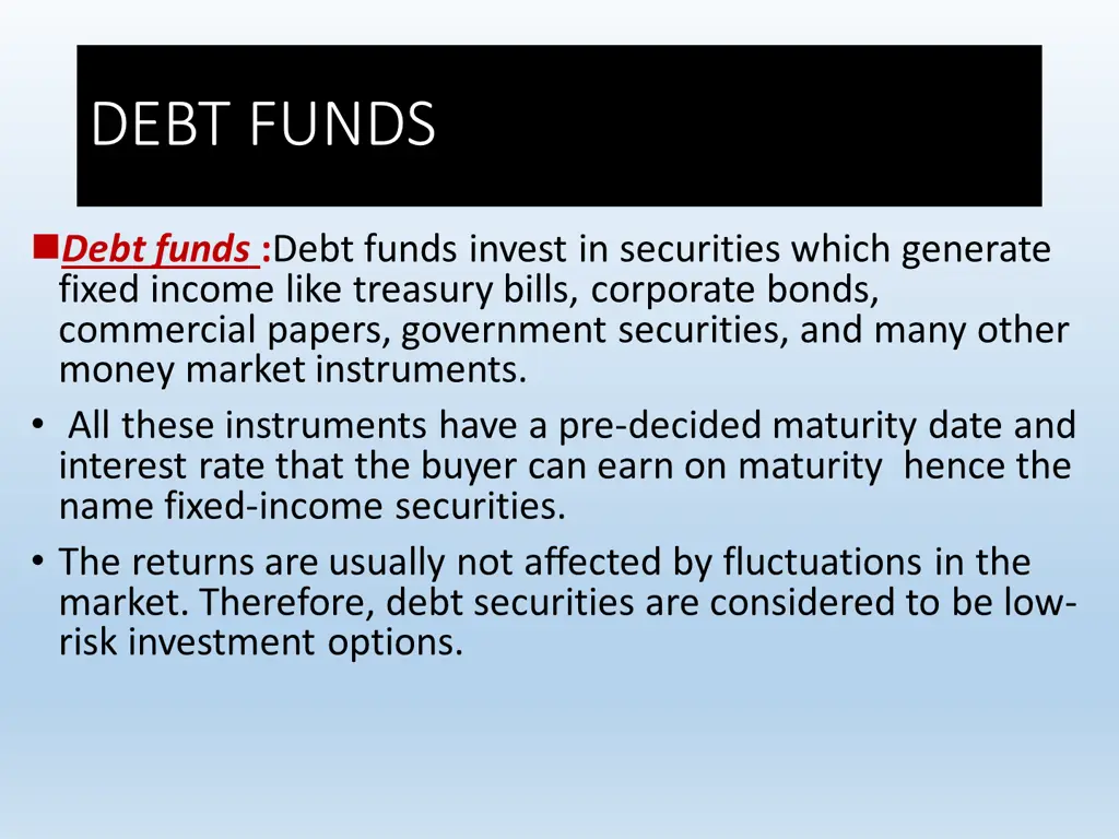 debt funds