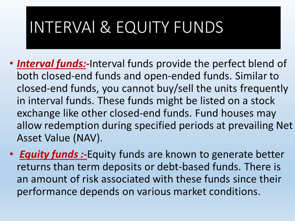interval equity funds