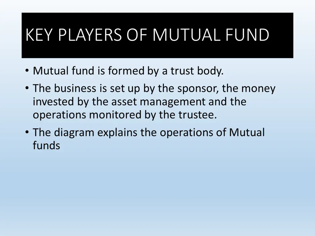 key players of mutual fund