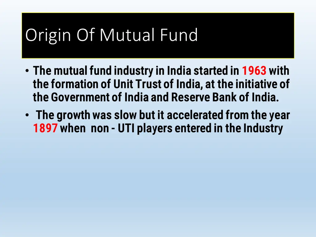 origin of mutual fund