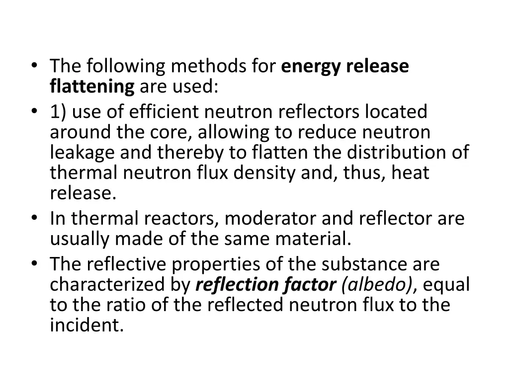 the following methods for energy release