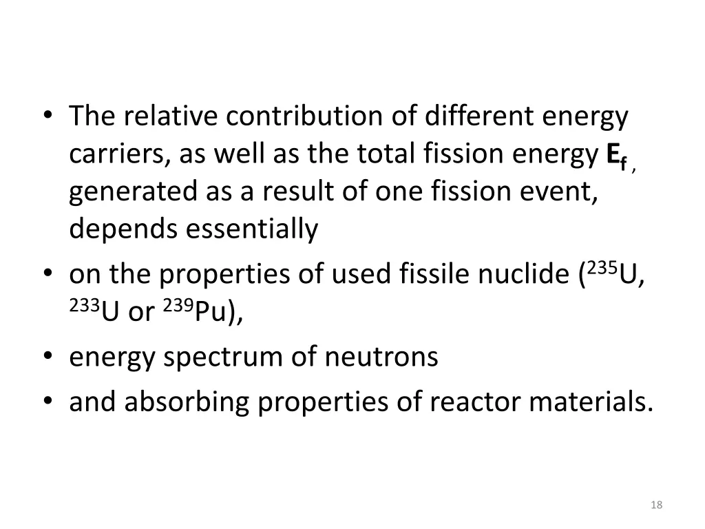 the relative contribution of different energy