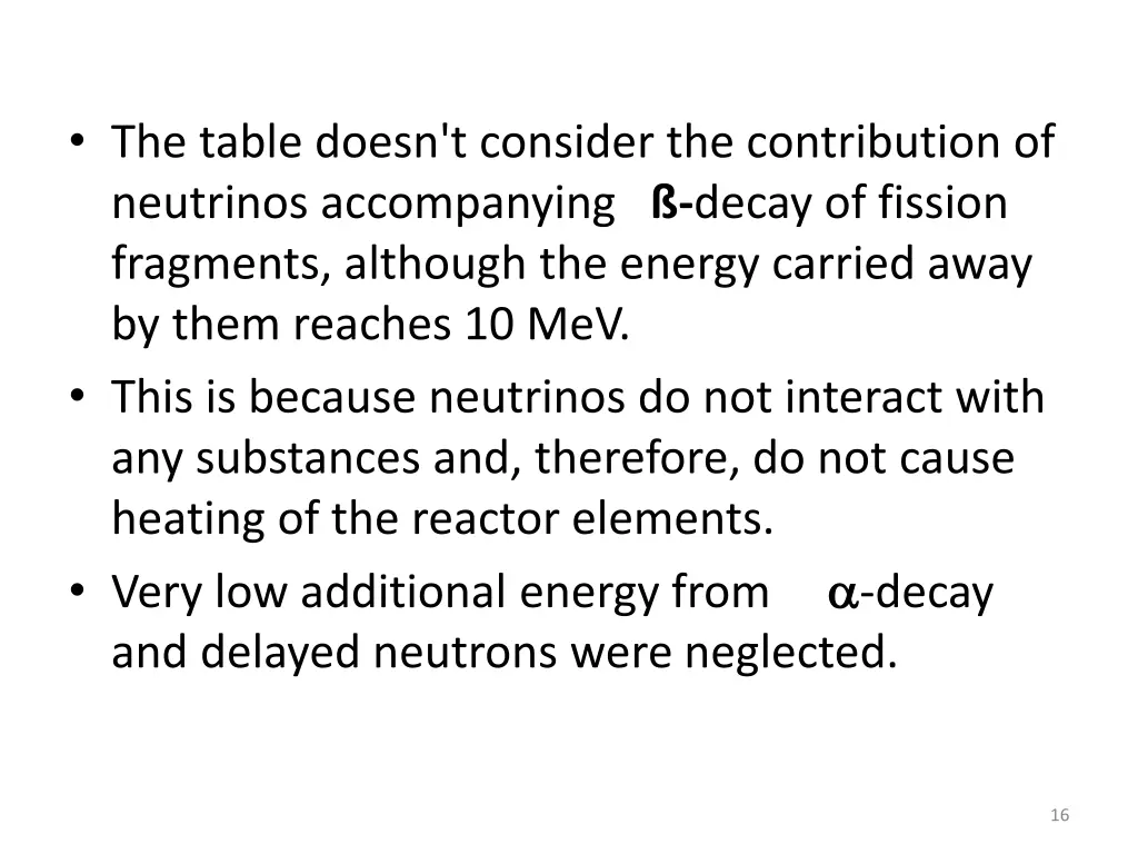 the table doesn t consider the contribution