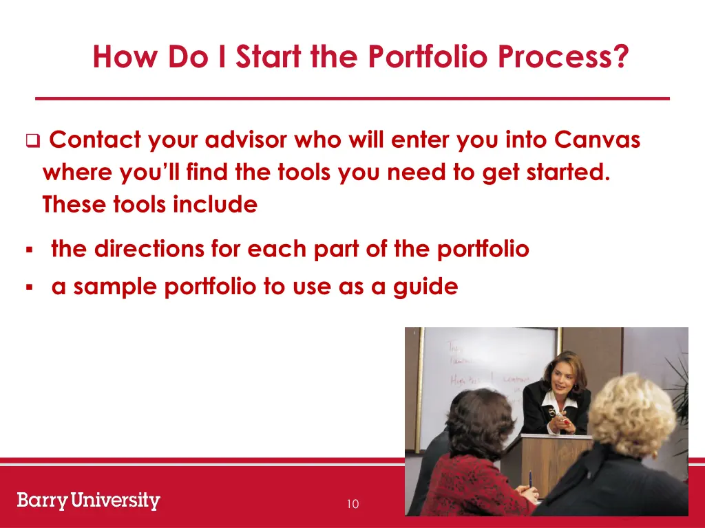 how do i start the portfolio process