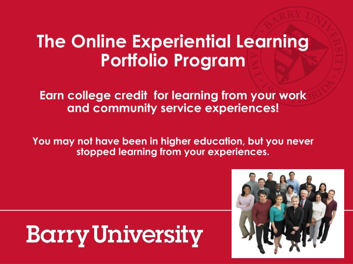 the online experiential learning portfolio program