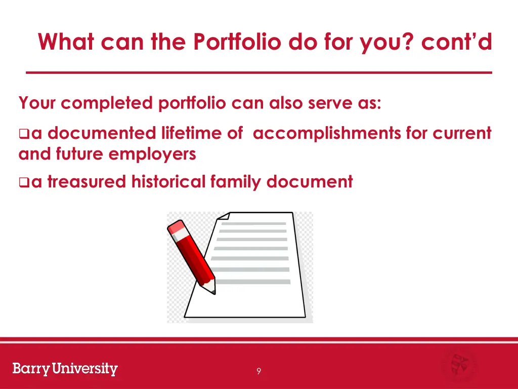 what can the portfolio do for you cont d 2