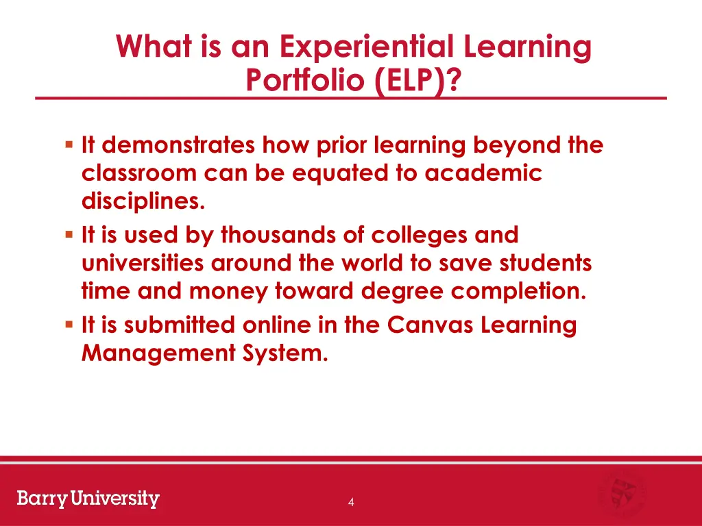 what is an experiential learning portfolio elp