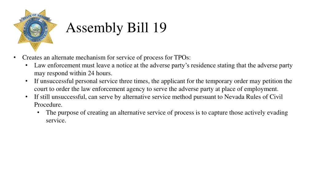 assembly bill 19