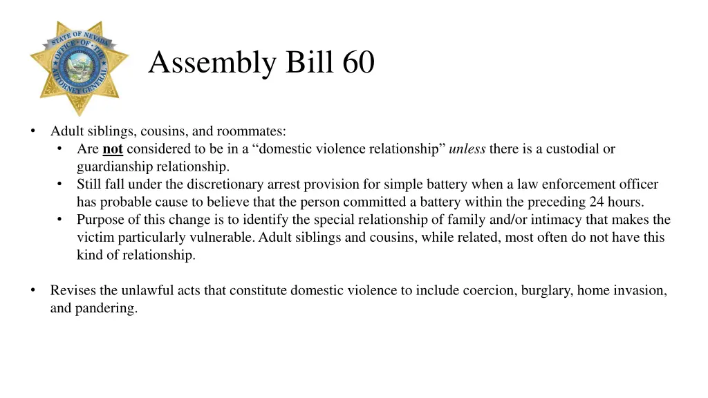 assembly bill 60