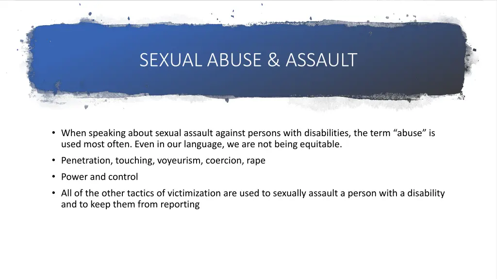 sexual abuse assault