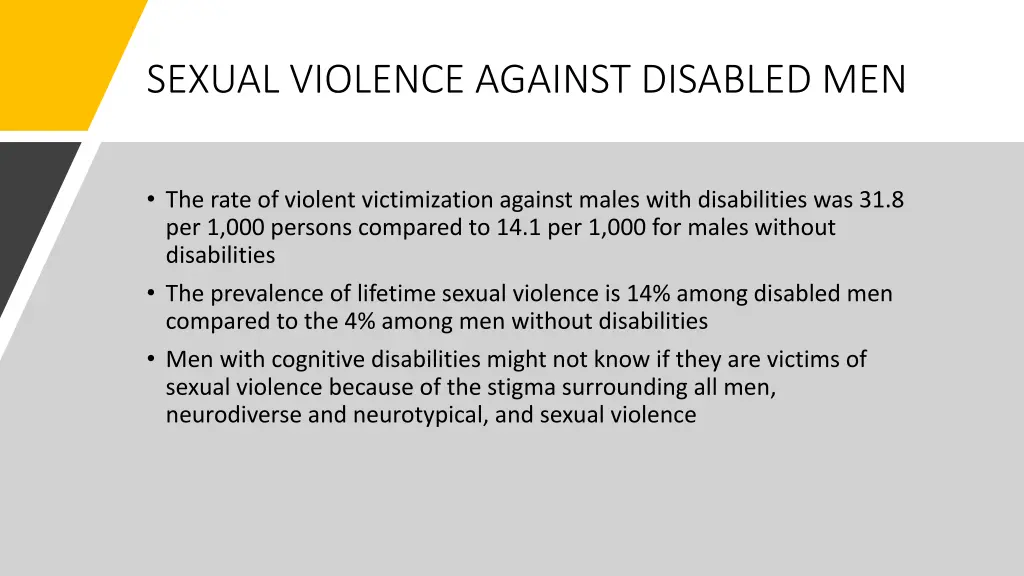 sexual violence against disabled men