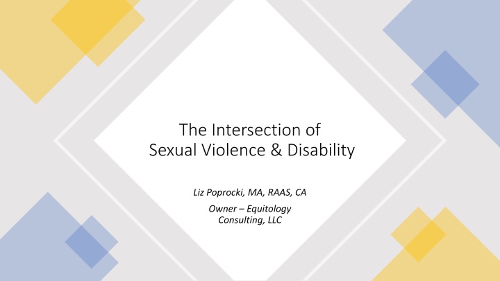 the intersection of sexual violence disability