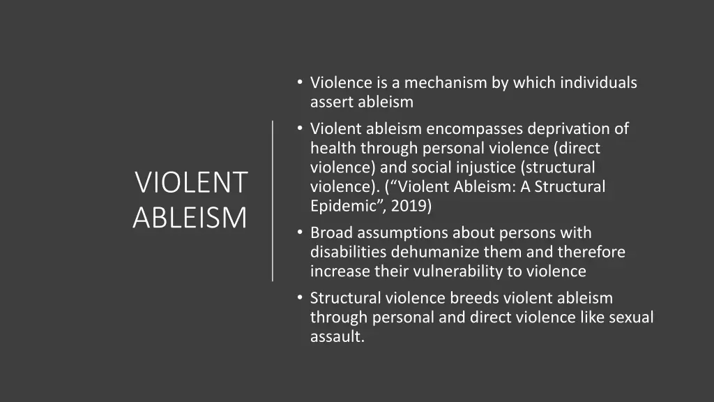 violence is a mechanism by which individuals