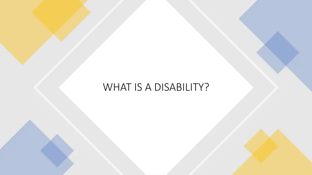 what is a disability