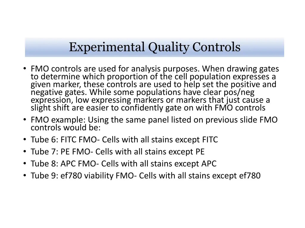 experimental quality controls 2