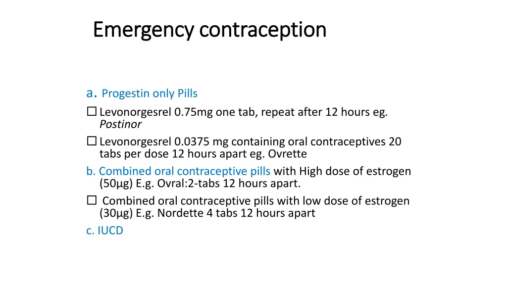 emergency contraception emergency contraception