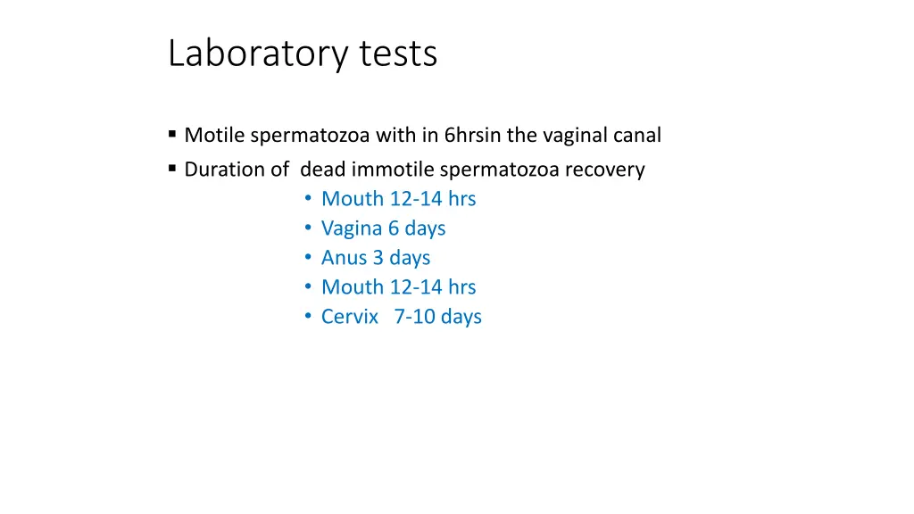 laboratory tests