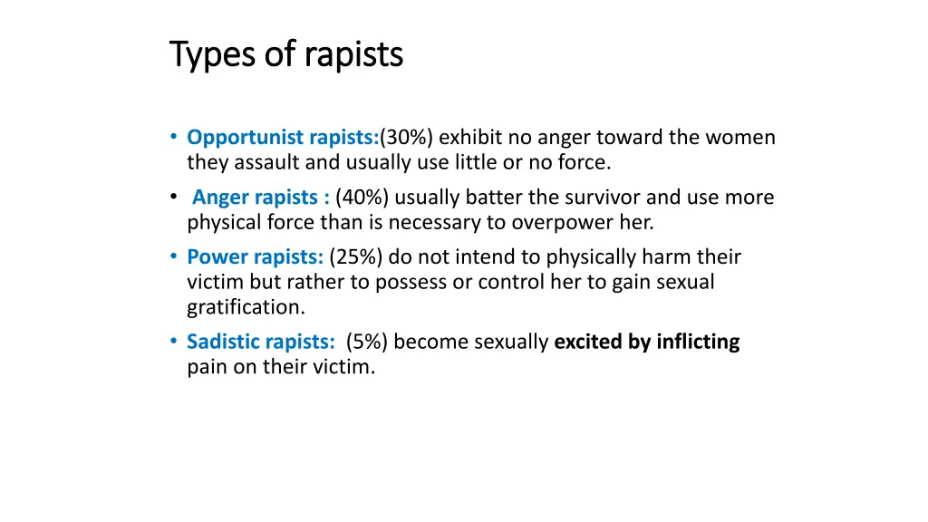 types of rapists types of rapists