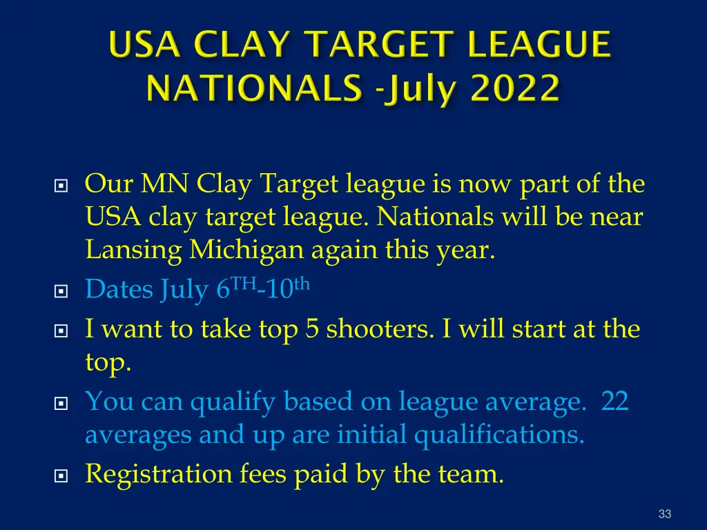 our mn clay target league is now part