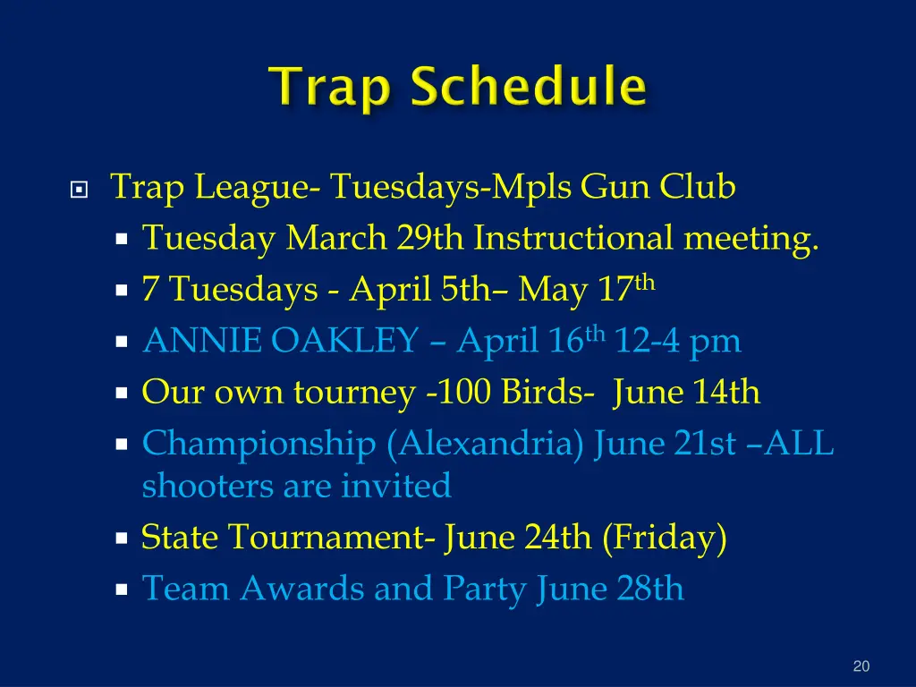 trap league tuesdays mpls gun club tuesday march