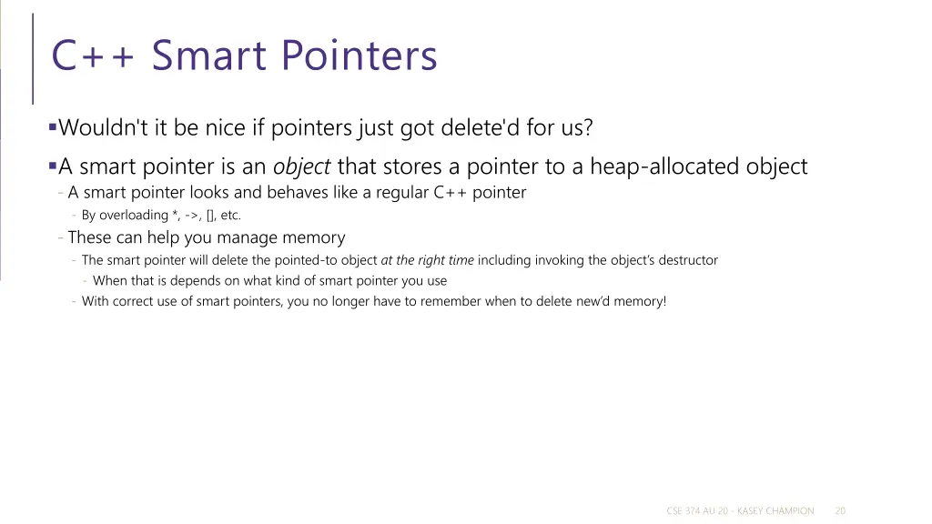 c smart pointers