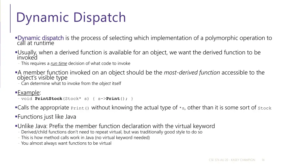 dynamic dispatch