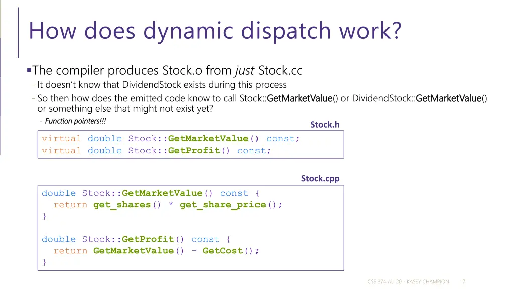 how does dynamic dispatch work