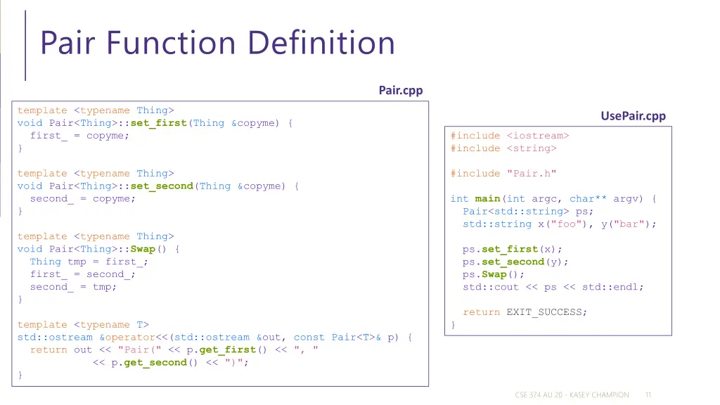 pair function definition