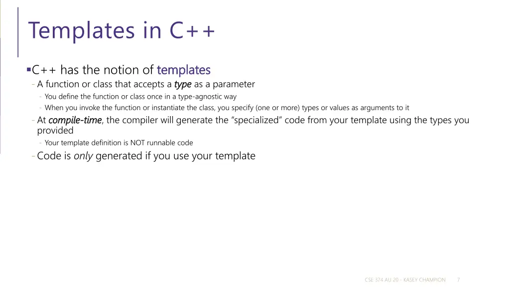 templates in c