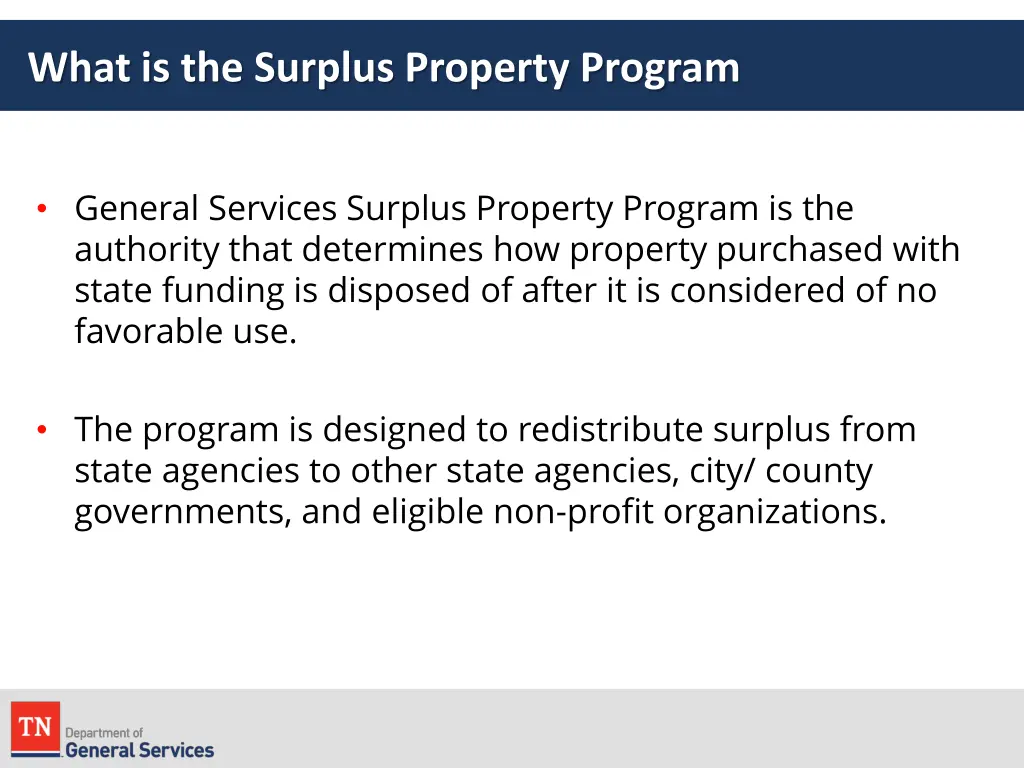 what is the surplus property program