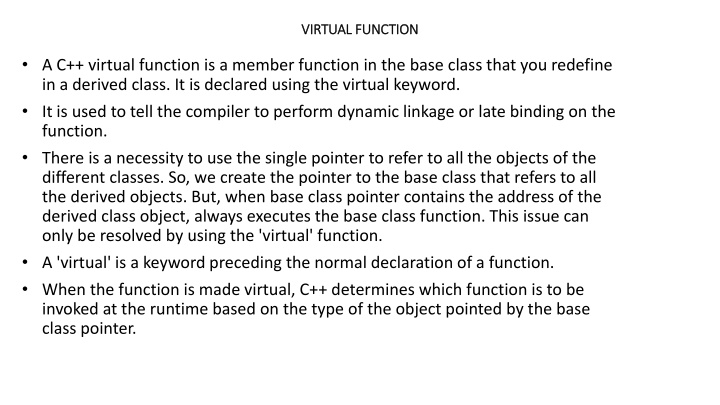 virtual function virtual function