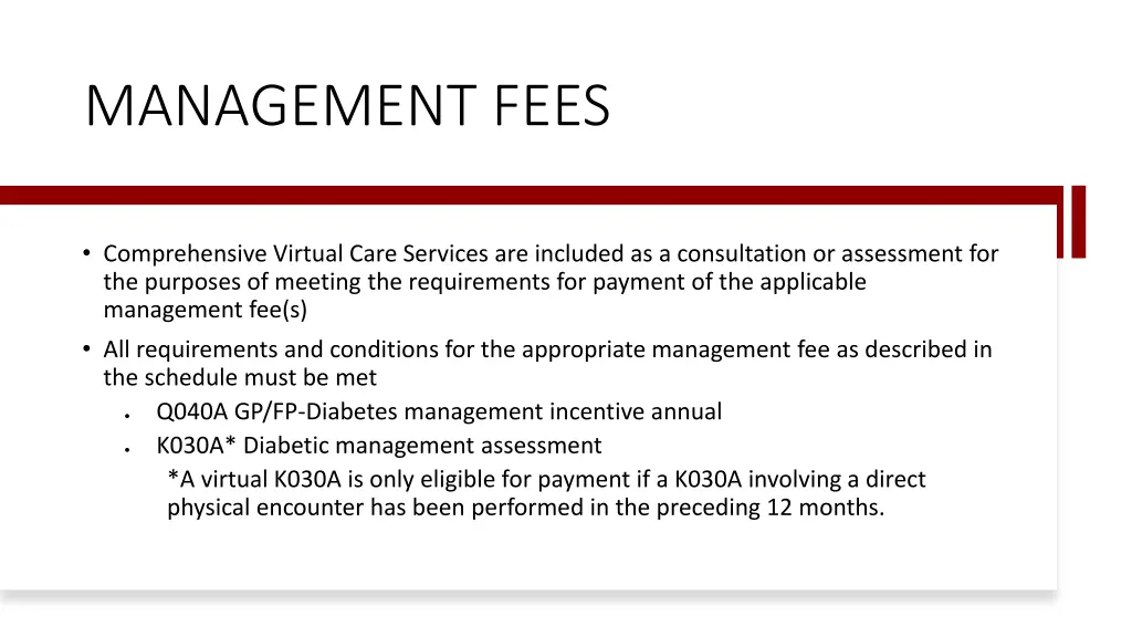 management fees