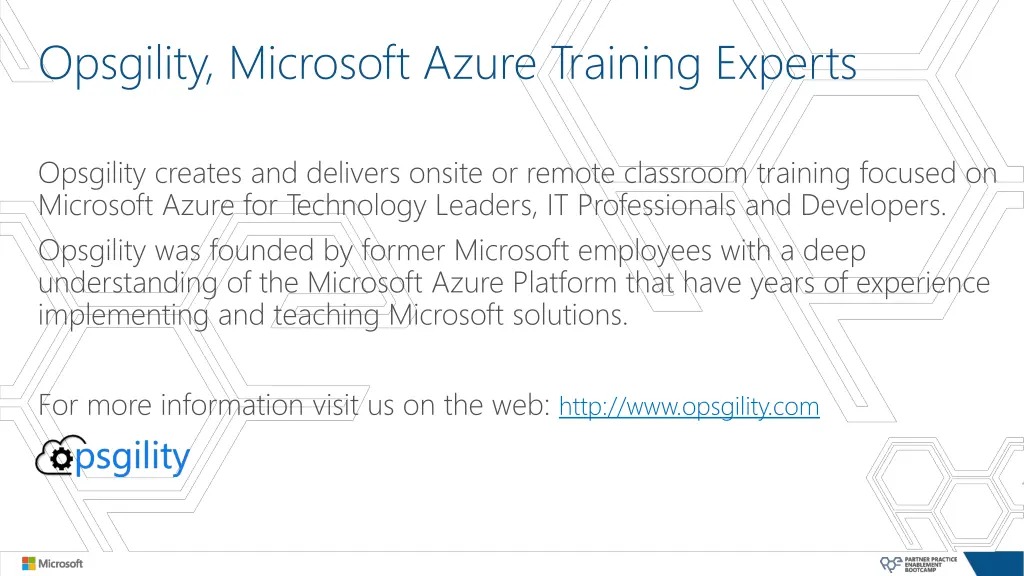 opsgility microsoft azure training experts