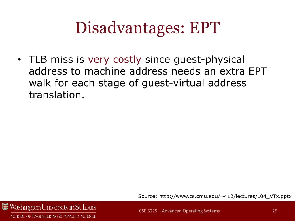 disadvantages ept