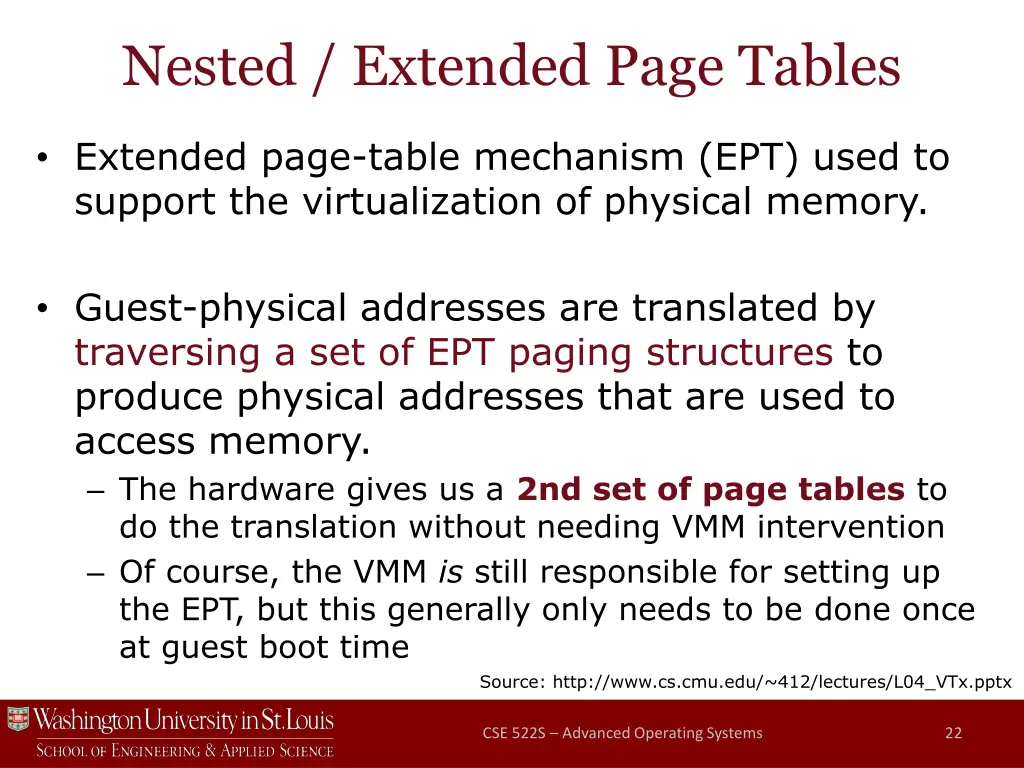 nested extended page tables