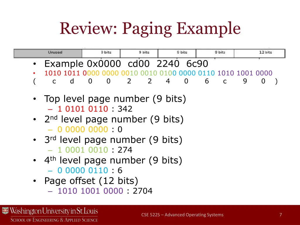 review paging example