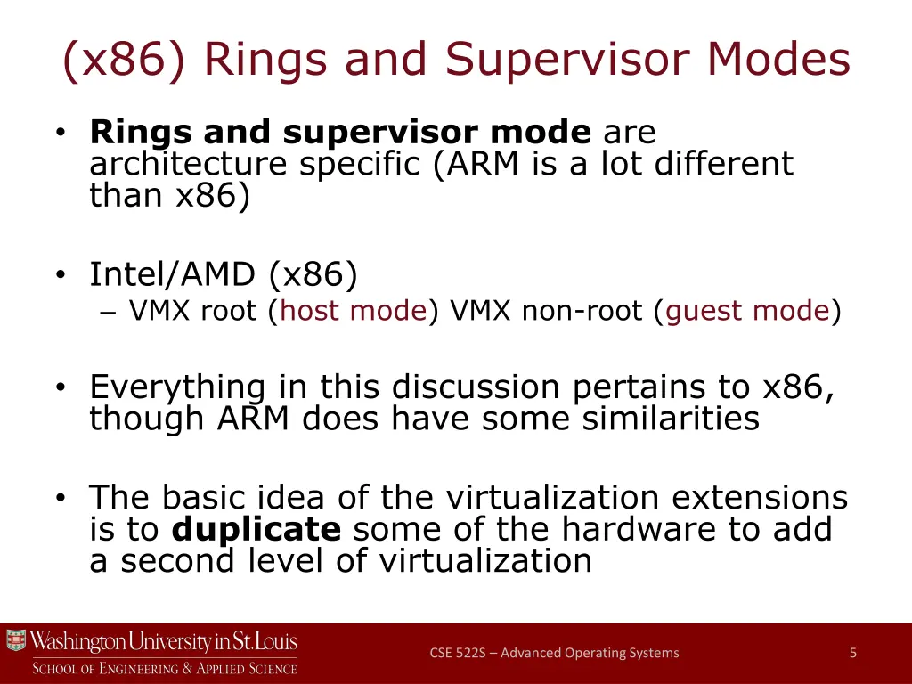 x86 rings and supervisor modes